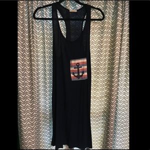 Navy Blue Skinny Sun Dress